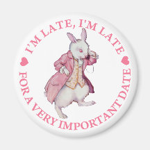 Je suis EN RETARD, je suis EN RETARD POUR LA DATE  Magnets Pour Réfrigérateur