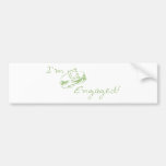 Je suis engagé (la bague à diamant verte) autocollants pour voiture