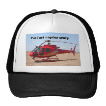 Je suis juste hélicoptère fou : hélicoptère rouge casquette de camionneur