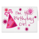 Je suis la fille d'anniversaire carte de vœux