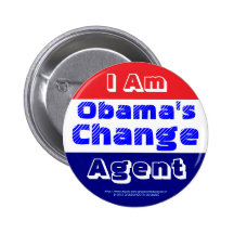 Je suis l'agent du changement d'Obama Badge