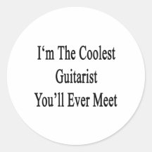 Je suis le guitariste le plus frais que vous renco adhésifs ronds