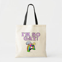 Je suis si gai ! sacs en toile