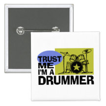 Je suis un bouton de batteur badges avec agrafe