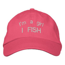 Je suis un chapeau rose brodé par poissons de la f casquettes brodées