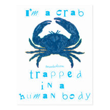 Je suis un crabe cartes postales