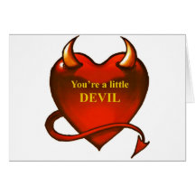 Je suis un petit diable carte de vœux