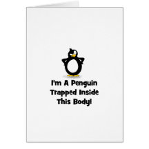 Je suis un pingouin emprisonné à l'intérieur de ce cartes