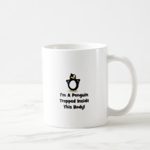 Je suis un pingouin emprisonné à l'intérieur de ce mug