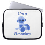 Je suis un singe de l'il (bleu) trousses pour ordinateur portable