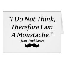 Je suis une moustache cartes de vœux