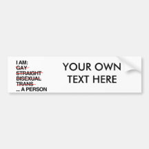 JE SUIS UNE PERSONNE AUTOCOLLANTS POUR VOITURE