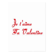 JE T AIME TA VALENTINE.png Carte Postale