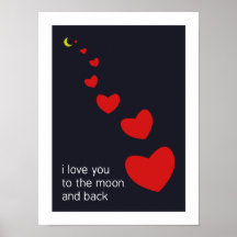 je t'aime à la lune et au dos - affiche