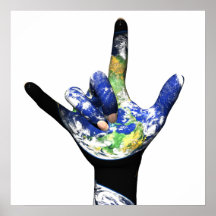 Je t'aime affiche de la terre de planète
