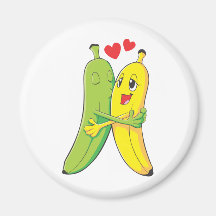 Je t'aime bananes aimants