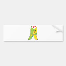 Je t'aime bananes autocollants pour voiture