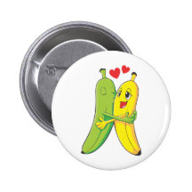 Je t'aime bananes pin's avec agrafe