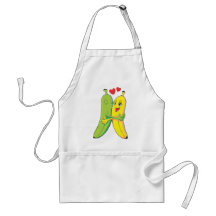 Je t'aime bananes tablier