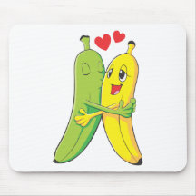 Je t'aime bananes tapis de souris