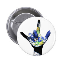 Je t'aime bouton de la terre de planète badges avec agrafe