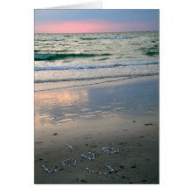 Je t'aime carte de plage