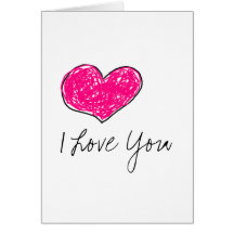 Je t'aime carte de vœux