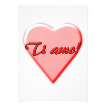 Je t'aime carte invitations