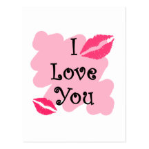 Je t'aime carte postale