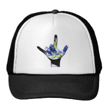 Je t'aime chapeau de la terre de planète casquettes de camionneur