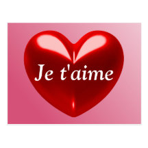JE T'AIME - JE T'AIME (Français) Cartes Postales