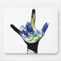 Je t'aime la terre Mousepad de planète Tapis De Souris