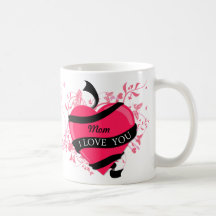 Je t'aime maman personnalisée tasses à café