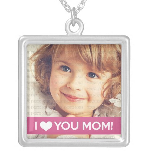Je t'aime maman - photo faite sur commande bijouterie
