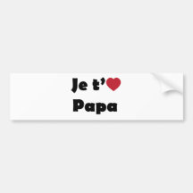 Je t'aime papa adhésif pour voiture