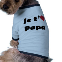 Je t'aime papa manteau pour animal domestique