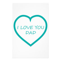 Je t'aime papa papier à lettre