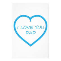Je t'aime papa papier à lettre customisable