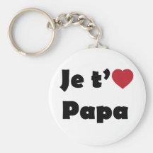 Je t'aime papa porte-clef