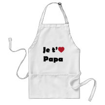 Je t'aime papa tabliers