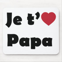 Je t'aime papa tapis de souris