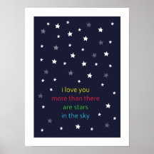je t'aime plus qu'il y a des étoiles - affiche