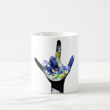 Je t'aime tasse de la terre de planète