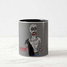 "Je tasse de zombi ai besoin de mon café"