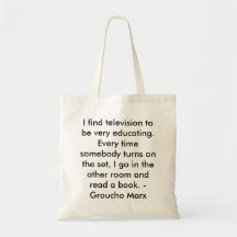 Je trouve la télévision instruire très sac en toile