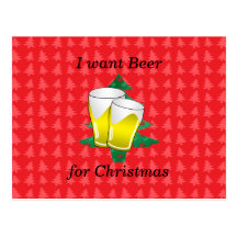 Je veux la bière pour Noël Carte Postale