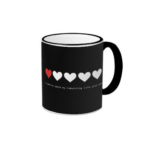 Je veux passer ma vie restante avec vous tasse à café