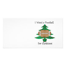 Je veux un football pour Noël Cartes De Vœux Avec Photo