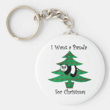 Je veux un panda pour Noël Porte-clefs