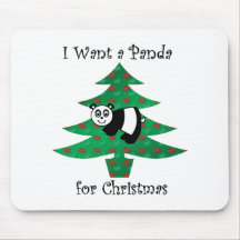 Je veux un panda pour Noël Tapis De Souris